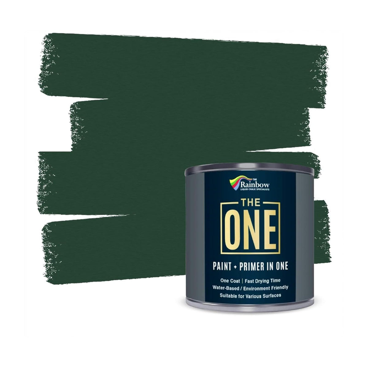 THE ONE All-In-One Paint & Primer - Black Matt, 250 ml | Multi-Surface 1 Coat Formula | Easy Indoor & Outdoor Decorating for Home & Garden Walls, Floors & Furniture | Durable, Water-Based & Low VOC