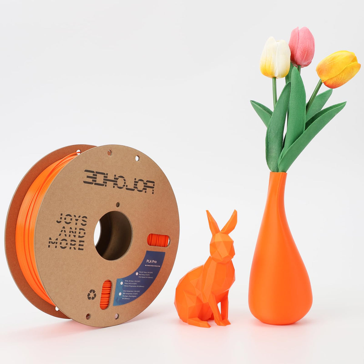 3DHoJor PLA+ PLA Plus Filament 1.75mm 1kg(2.2lbs) for 3D Printers,Yellow