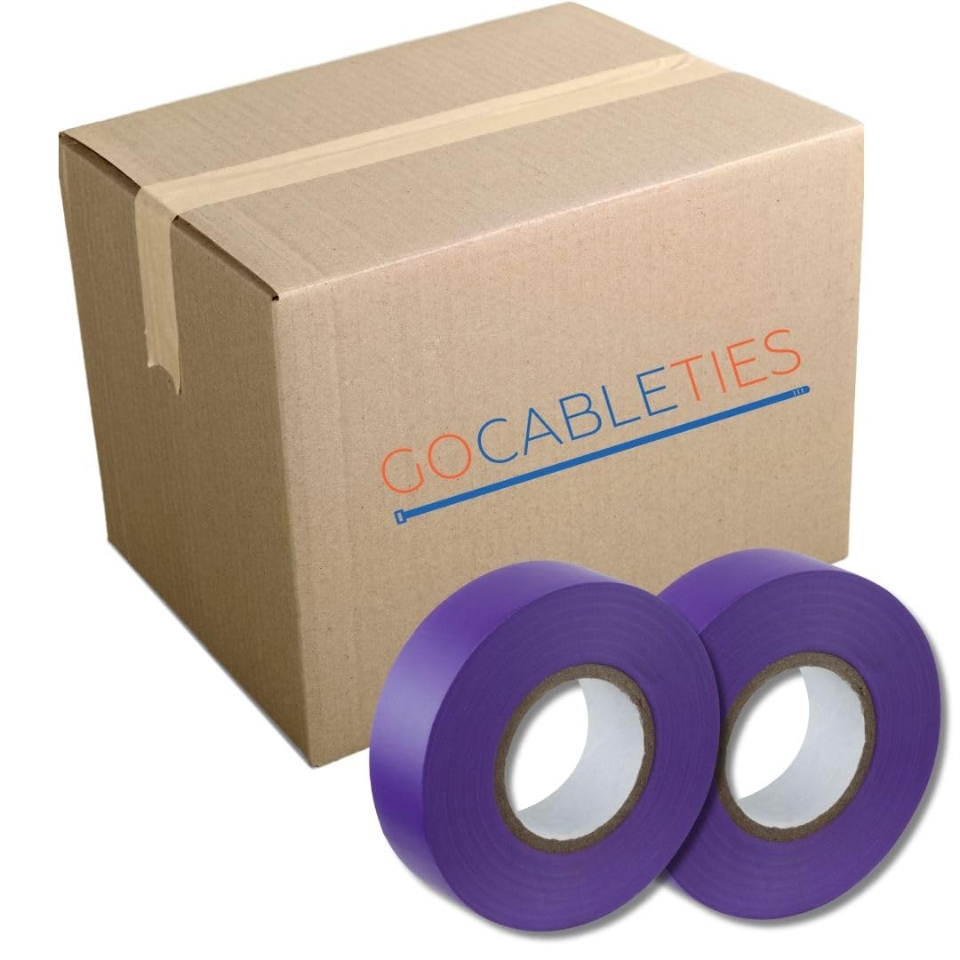 Gocableties Grey Electrical Tape, 19mm x 20m, Strong Self-Adhesive PVC Insulation Tape for Insulating, Repairing and Protecting Electrical Wires, 2 Rolls