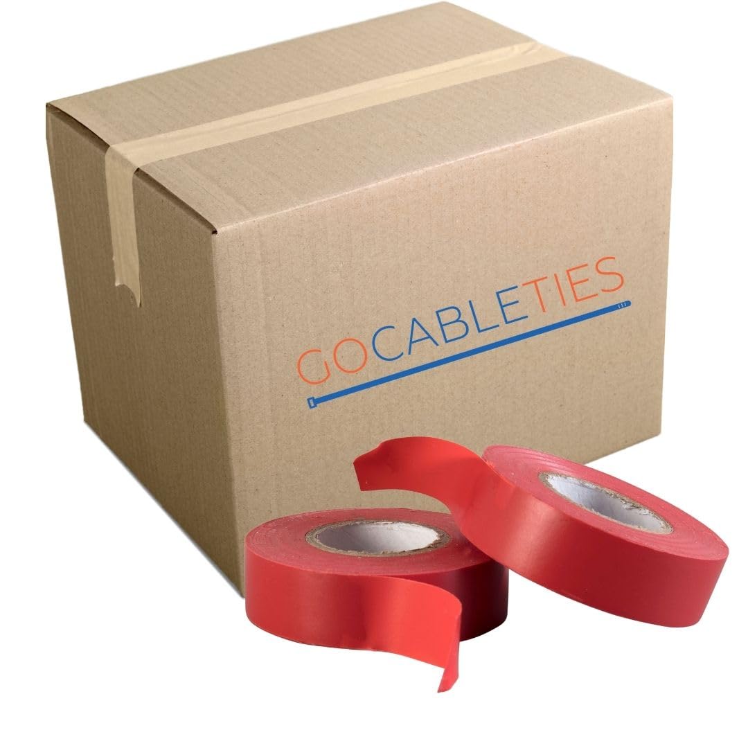 Gocableties Grey Electrical Tape, 19mm x 20m, Strong Self-Adhesive PVC Insulation Tape for Insulating, Repairing and Protecting Electrical Wires, 2 Rolls