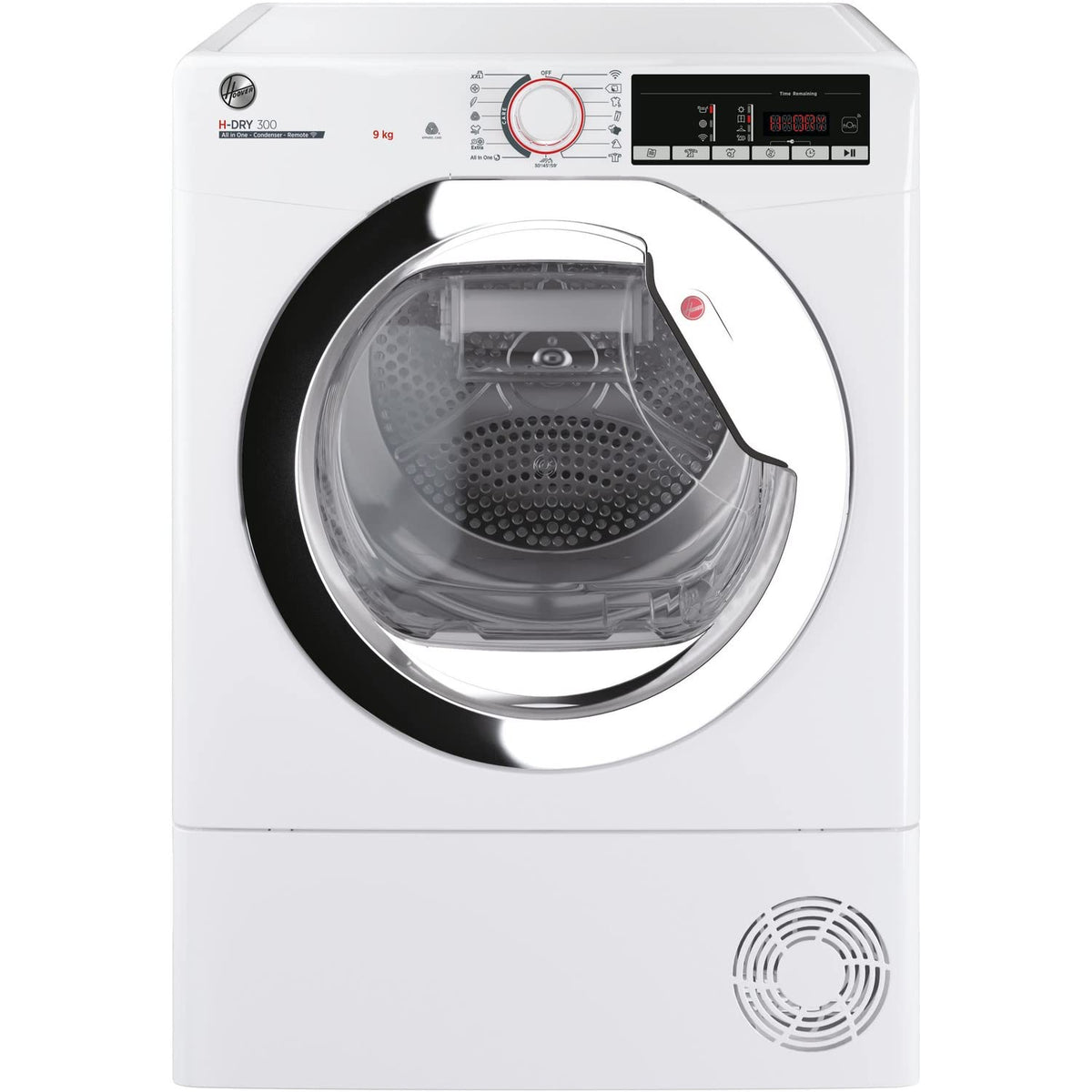Hoover HLEC8LGB-80 Freestanding Condenser Tumble Dryer, Sensor Dry, 8 kg Load, Black