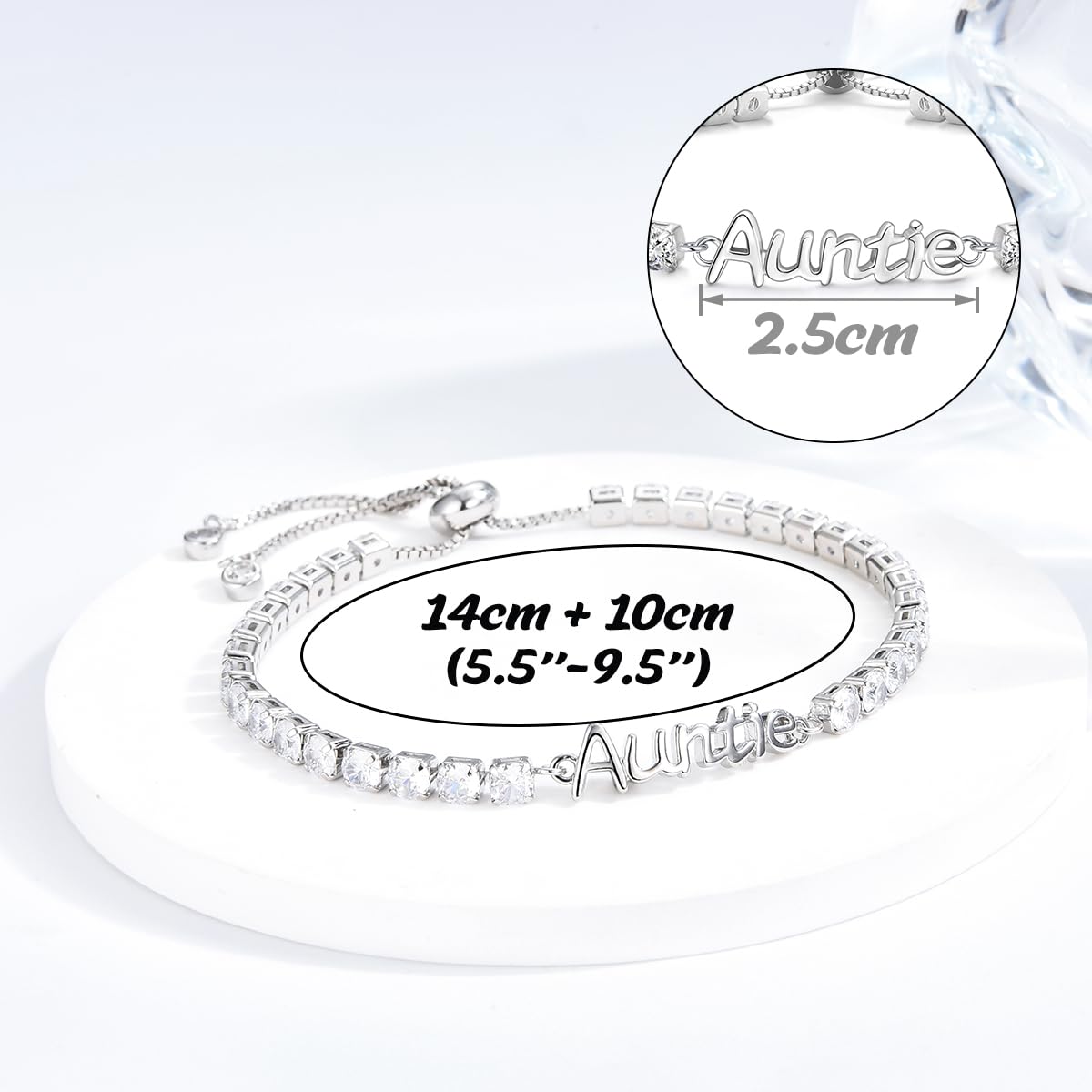 Birthday Gifts for Women Girls, Sparkling Cubic Zirconia Tennis Bracelet Gifts, Christmas Mothers Day Graduation Presents for Her