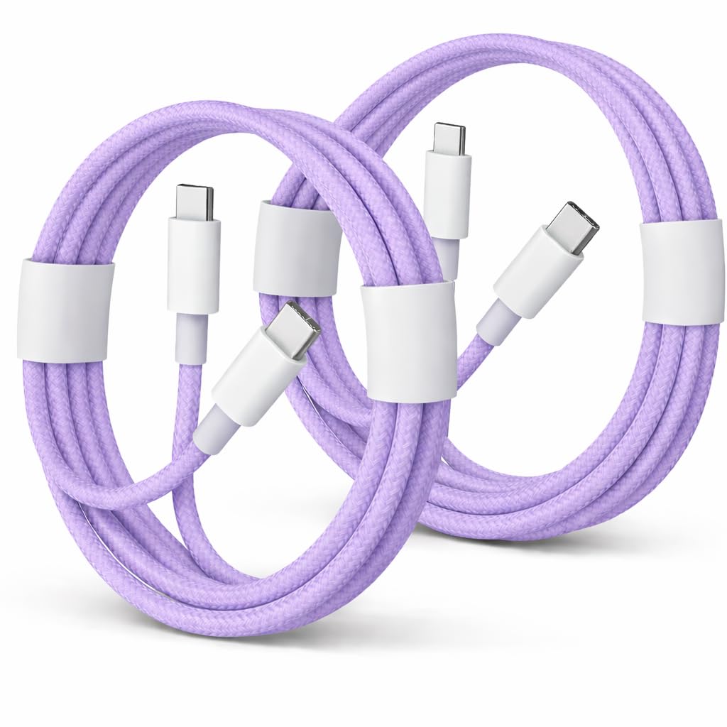 2 Pack 60W USB-C to C Fast Charging Charger Cable For iPhone 18 Pro Max 17e