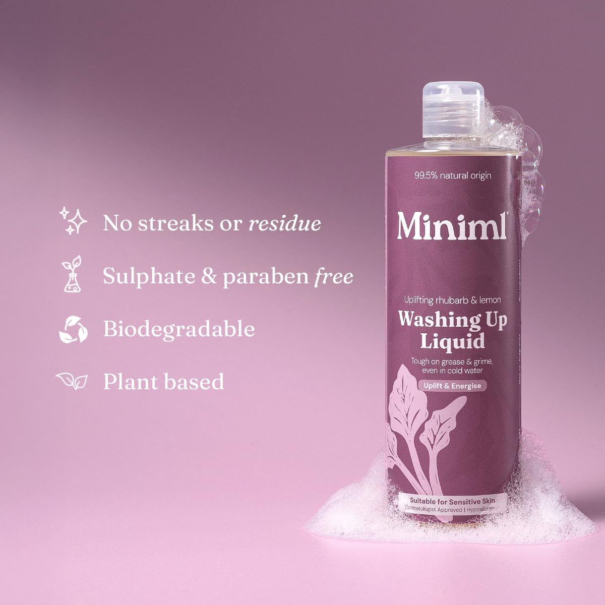 Miniml Eco Washing Up Liquid 5L Refill – Wild Rhubarb & Lemon