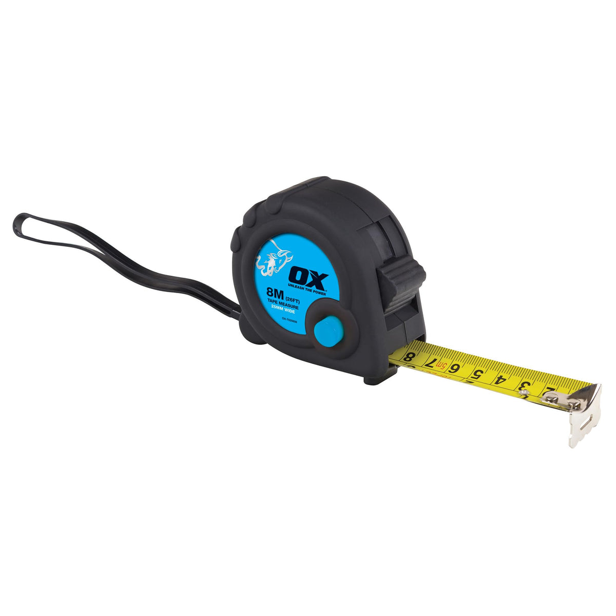 OX Trade 8m Tape Measure Twinpack - Metric & Imperial, Nylon Coated Blade