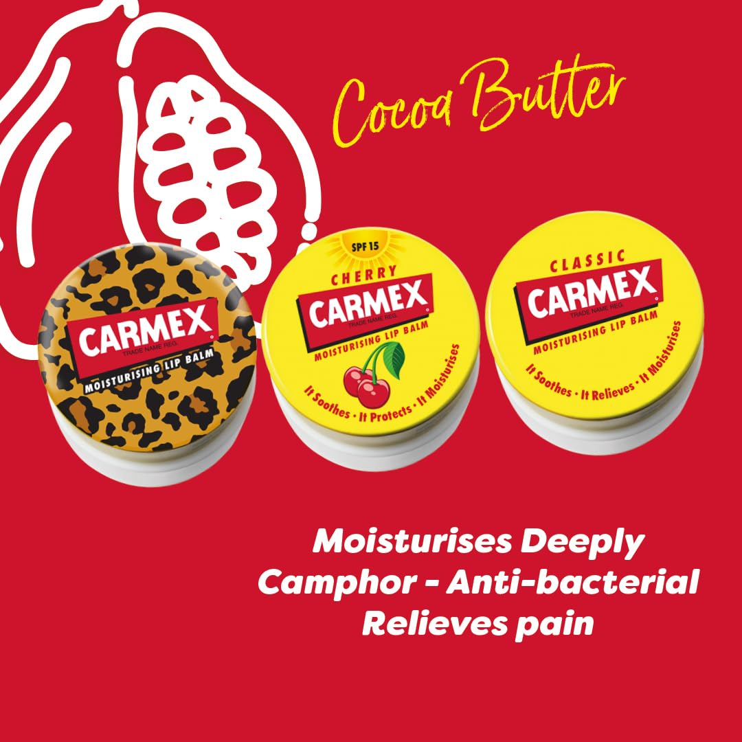 Carmex CLASSIC Moisturising Lip Balm For Dry And Chapped Lips 7.5g