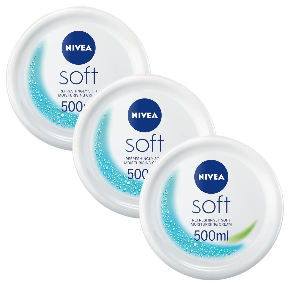 NIVEA Soft Moisturising Cream for Face, Body and Hands, 500 ml