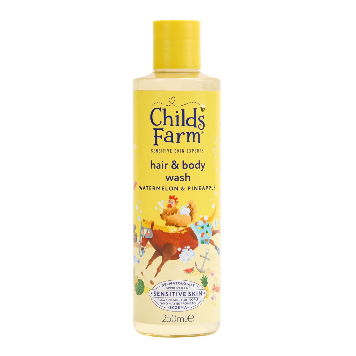 Childs Farm Kids Hair & Body Wash, Sweet Orange | Tear-free, Gently Cleanses | Suitable for Dry, Sensitive Skin, 250ml