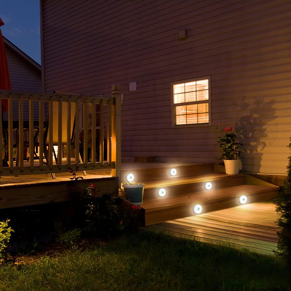 Motion Sensor Lights Indoor Rechargeable Wireless Wall Light LED Stair Night Lights Lamps with Auto/On/Off for Stairs Living Room Bathroom Corridors Closet Kitchen Under Cabinets (6000K, 3 Pack)