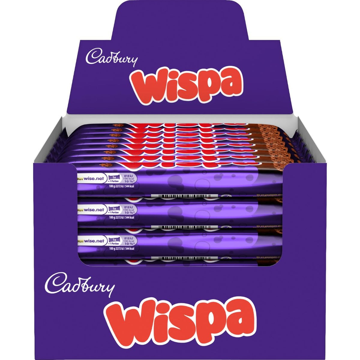 Cadbury Wispa Chocolate Bar, Smooth Milk Chocolate, 4 x 27.9 g (Pack of 1)