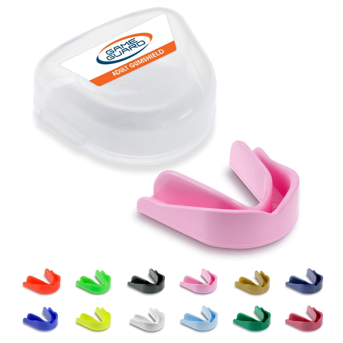 GAME GUARD Sports Mouthguard – Easy Fit Boil & Bite Gum Shield for Kids/Junior (Age 8+) – Mouth Guard for Rugby, Hockey, GAA – Ideal for Schools and Clubs (Baby Pink)