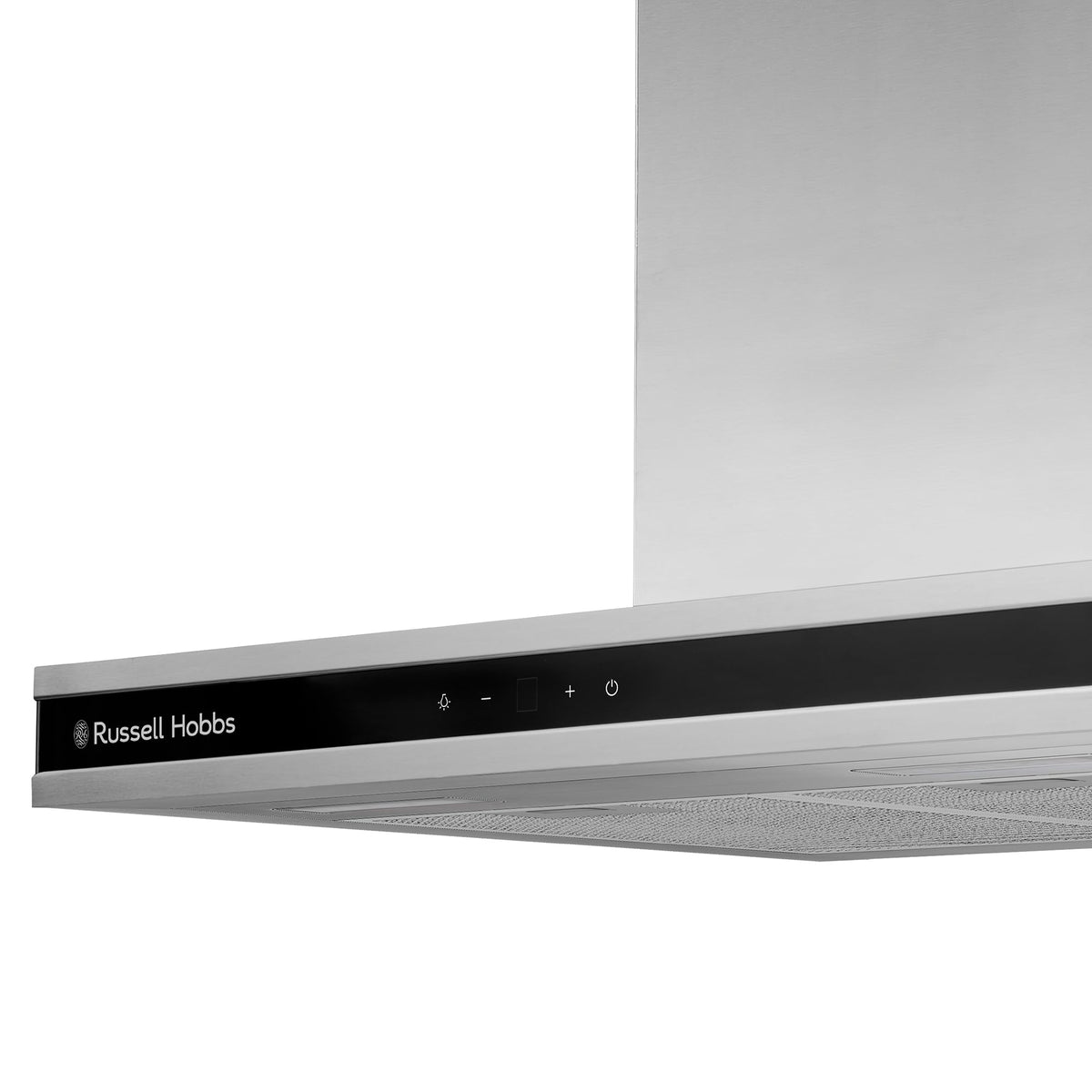 Russell Hobbs 90cm T-Shaped Cooker Hood in Stainless Steel with 3 Speed Settings, 3x Washable Aluminium Filters, Extraction or Recirculation, Boost Function, LED Lights A++ Energy Rating, RHGCH903SS
