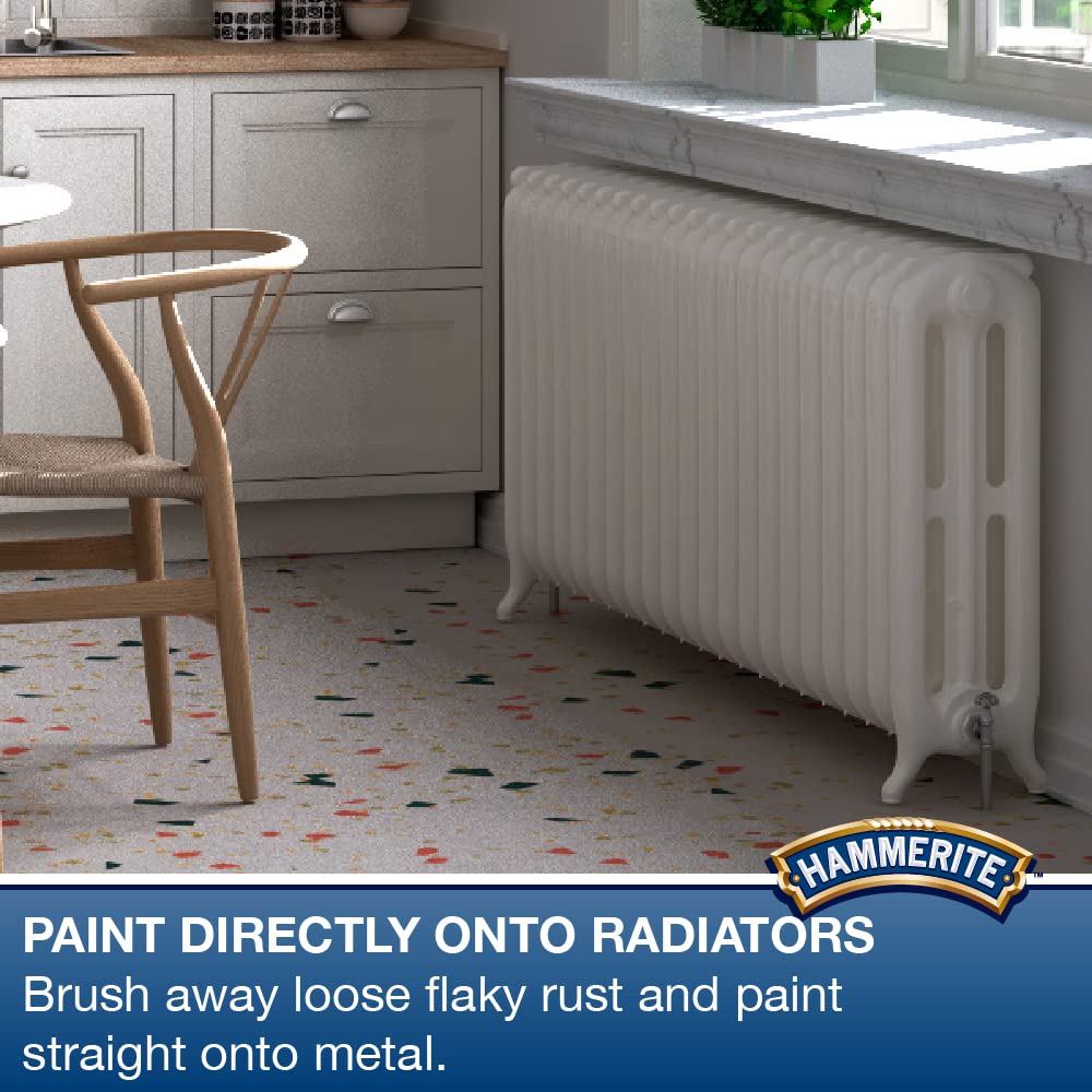 Hammerite Direct to Rust Metal Paint - Smooth Black Finish 250ML, 5084863