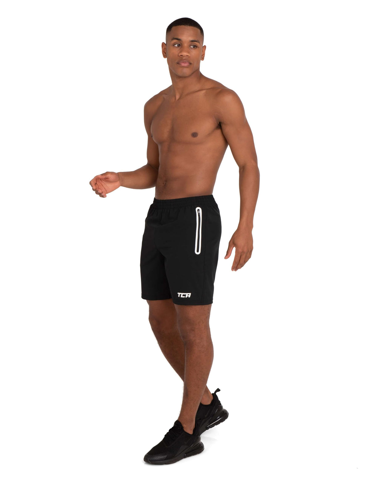 TCA Elite Tech Mens Running Shorts with Zip Pockets, Gym Shorts Men Training Sports Short with Phone Pocket
