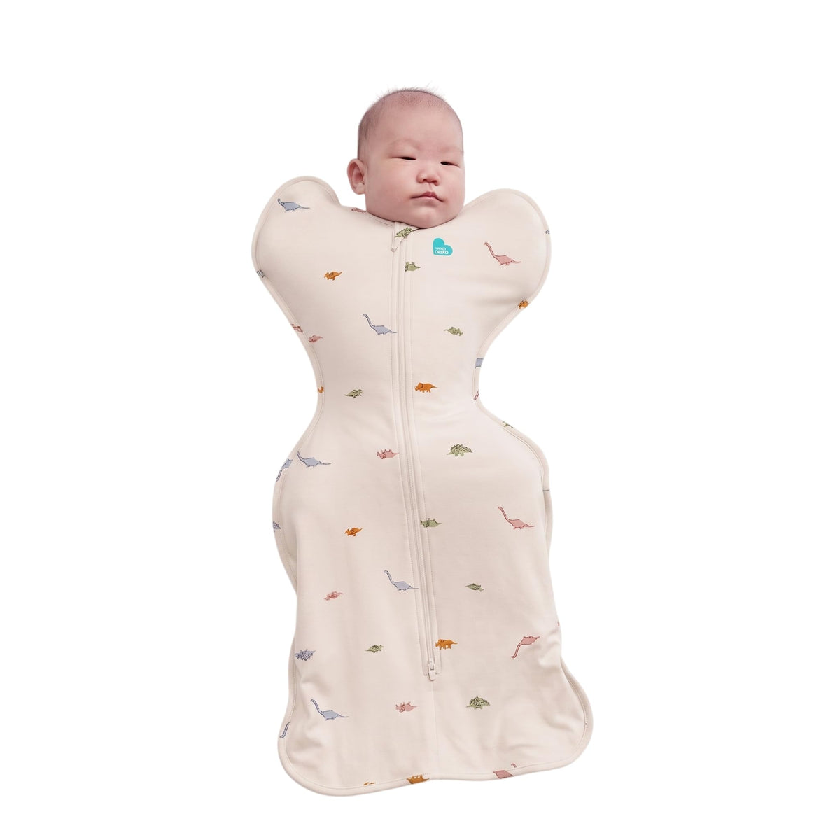 Love To Dream™ Swaddle UP™, Newborn 2.2-3.8 kg - Grey, Snug Fit, Supports Healthy Sleep Routine, 1.0 Tog - Ideal for 20-24°C Temperatures, Machine Washable Cotton & Double Zip for Easy Nappy Changes