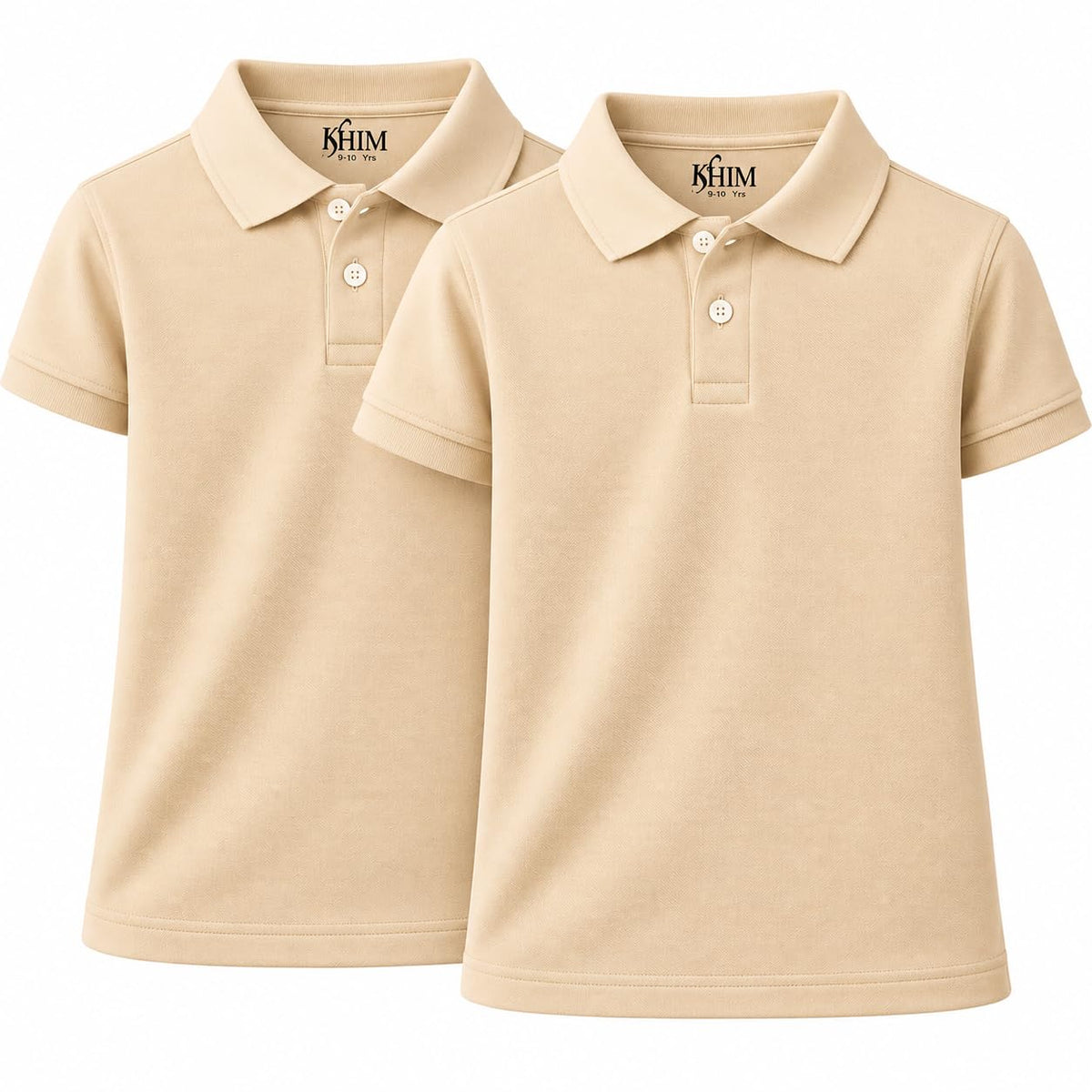 KHIM Unisex Polo Short Sleeve Polycotton Boys Girls School Uniform Plain Half Sleeve Shirts Sports Wear Indoor Outdoor