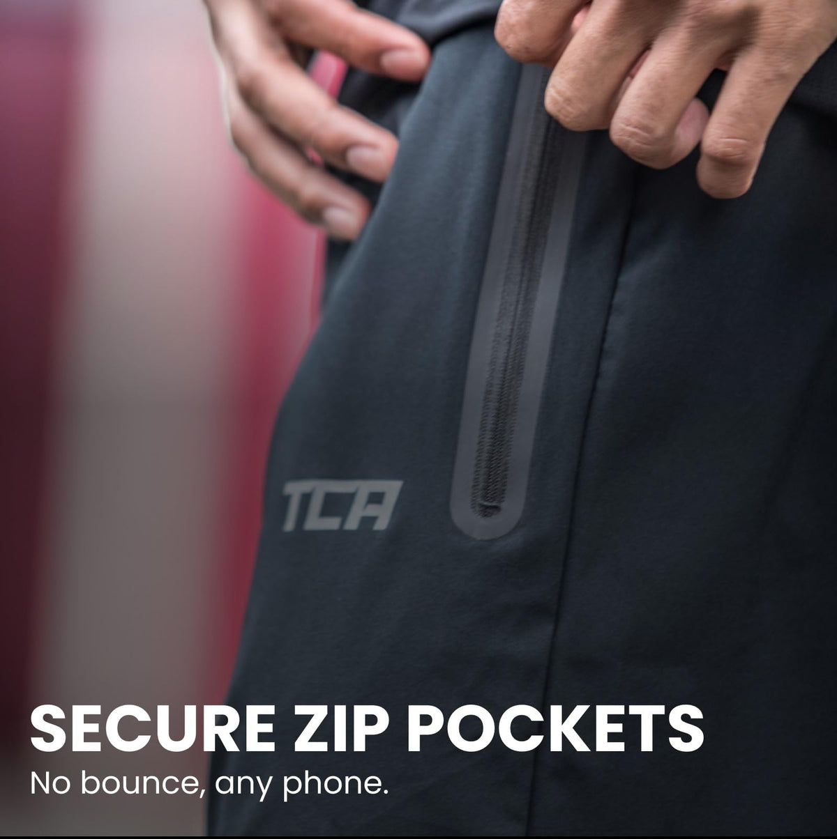 TCA Elite Tech Mens Running Shorts with Zip Pockets, Gym Shorts Men Training Sports Short with Phone Pocket
