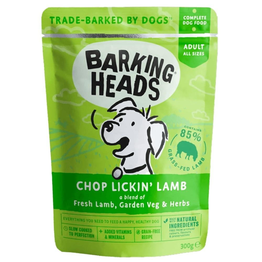 Barking Heads Adult Dog Food Wet Pouches Variety Pack Natural & Grain-Free with No Artificial Flavours Plus Added Vitamins & Minerals 6 x 300g