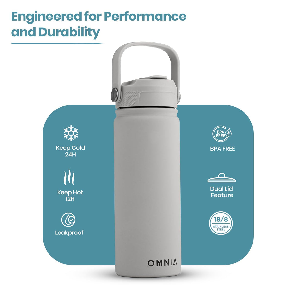 Vacuum Insulated Stainless Steel Water Bottle, 2 Lids (Straw & Spout) Leakproof, BPA-Free, Reusable Flask Ideal for Travel and Outdoors (Gradient Purple - 750 ml)