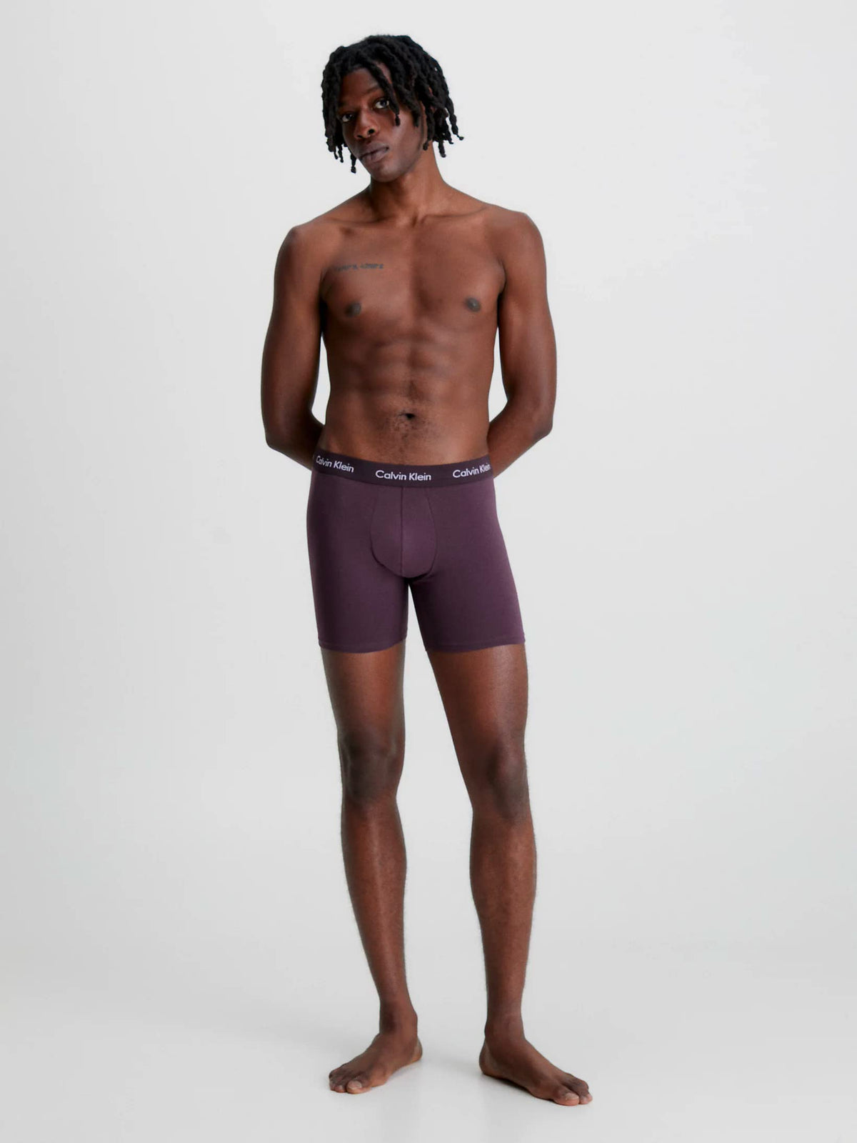 Calvin Klein Men’s 3 Pack Boxer Briefs with Logo Waistband