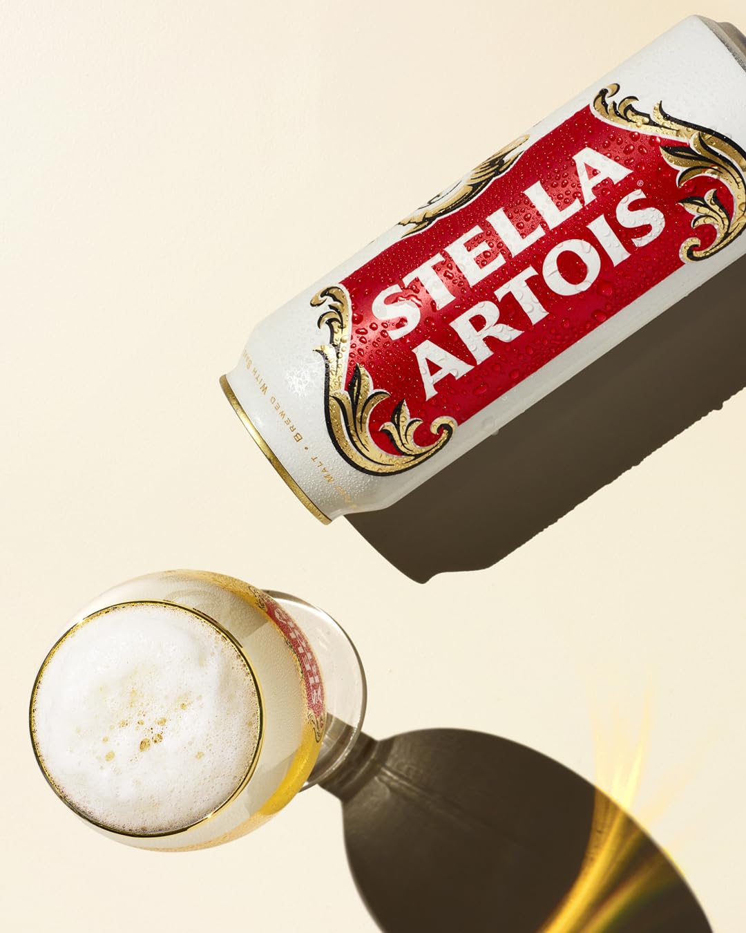 Stella Artois Premium Lager Beer Can, 440ml (Pack of 18) Packaging May Vary
