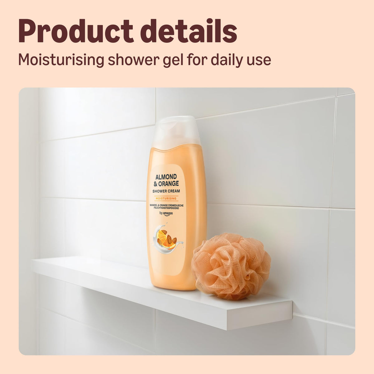 by Amazon Vanilla & Coconut Shower Gel, 2 x 500ml