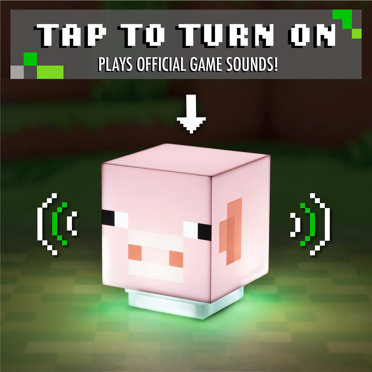 Paladone Minecraft Creeper Light with Official Creeper Sounds, Battery Powered