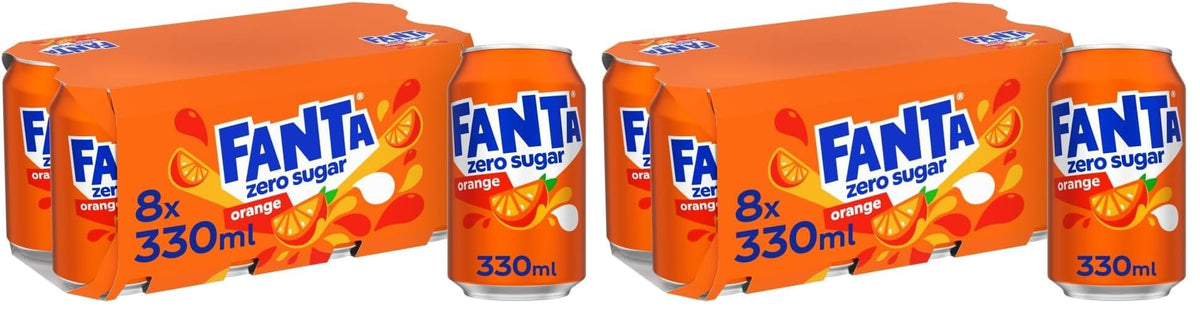 Fanta Fruit Twist Soft Drink Cans, 8 x 330 mL