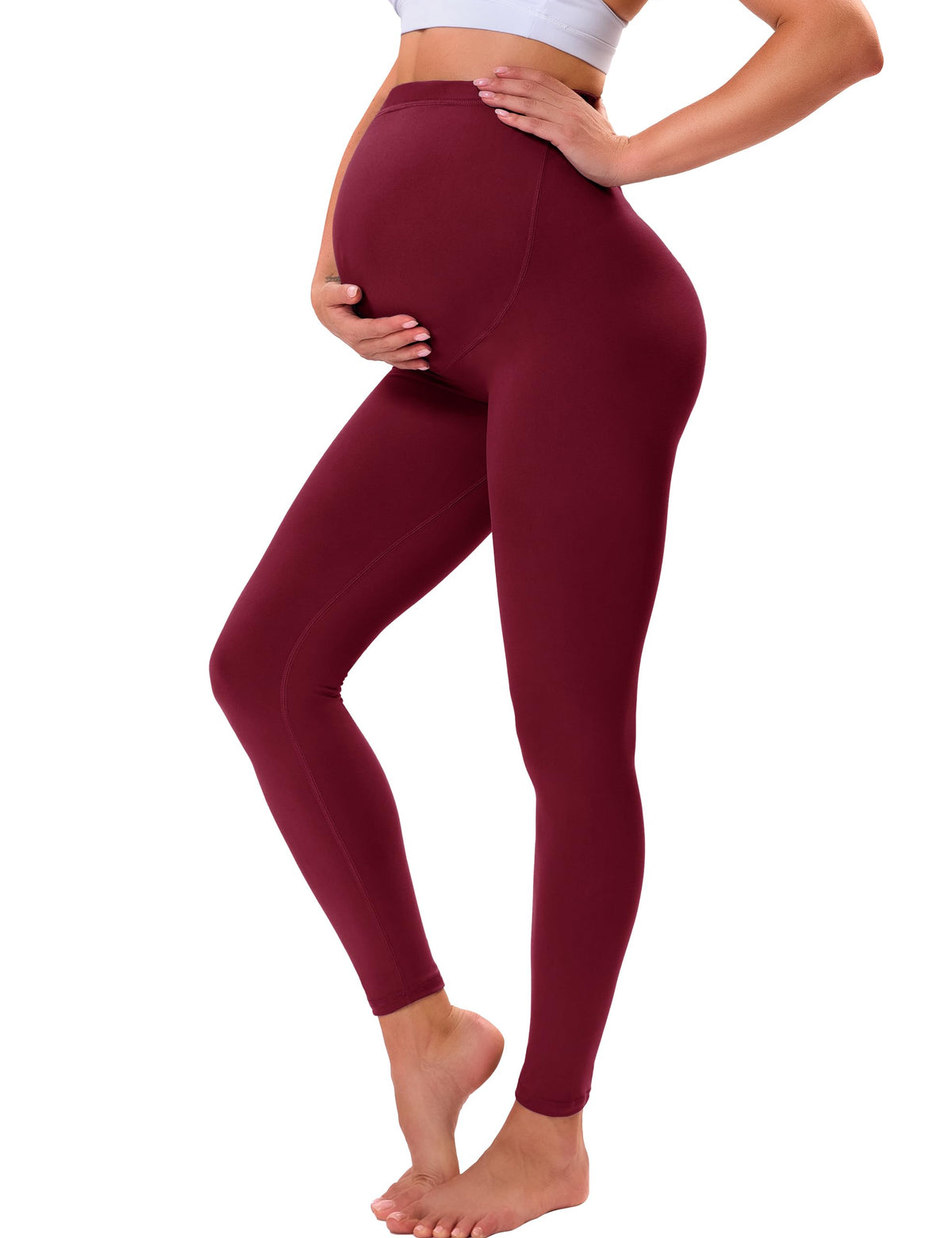 VALANDY Creamlush Over Bump Maternity Leggings for Women