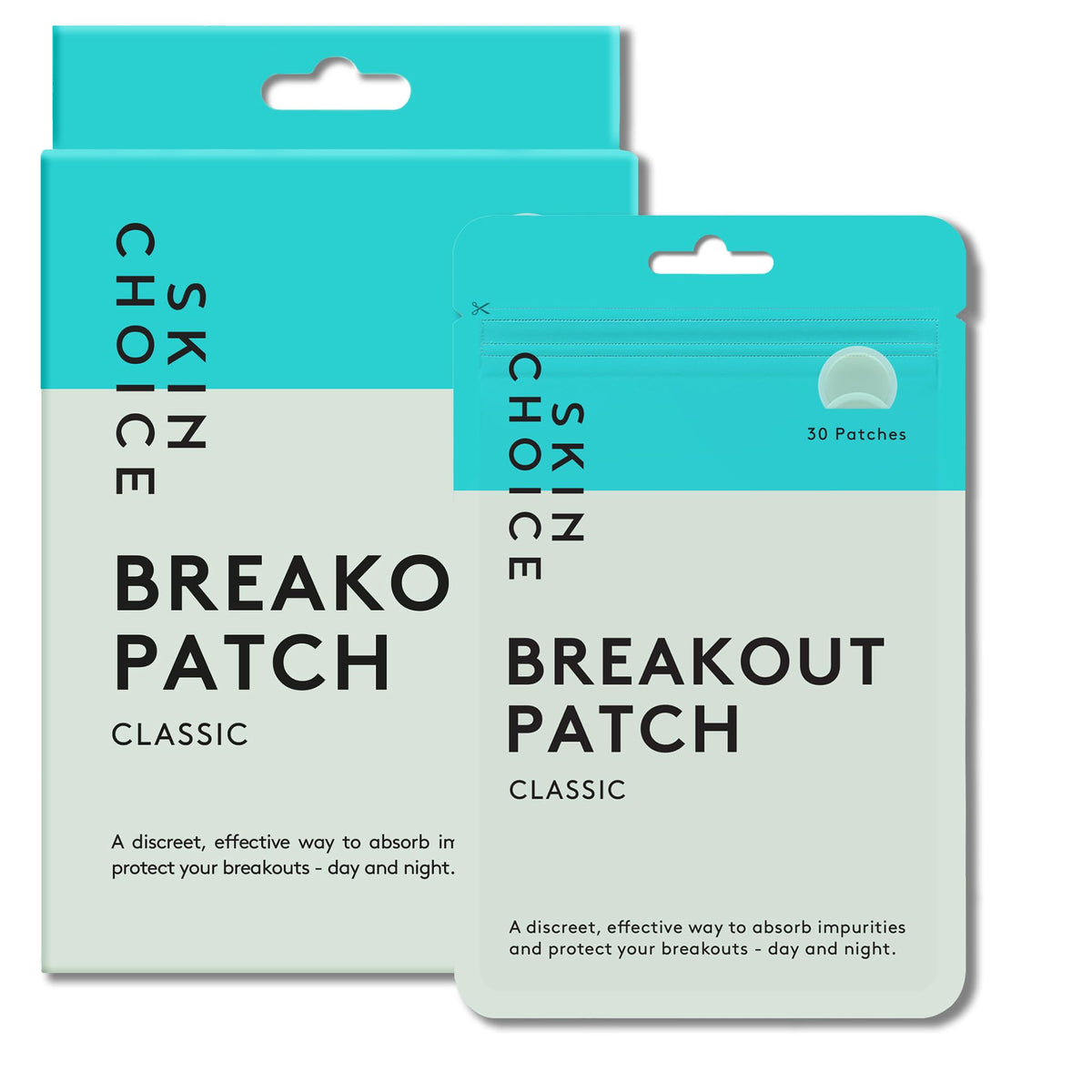 SKIN CHOICE Spot Patches, Invisible Hydrocolloid Pimple Patches, 30 PCs
