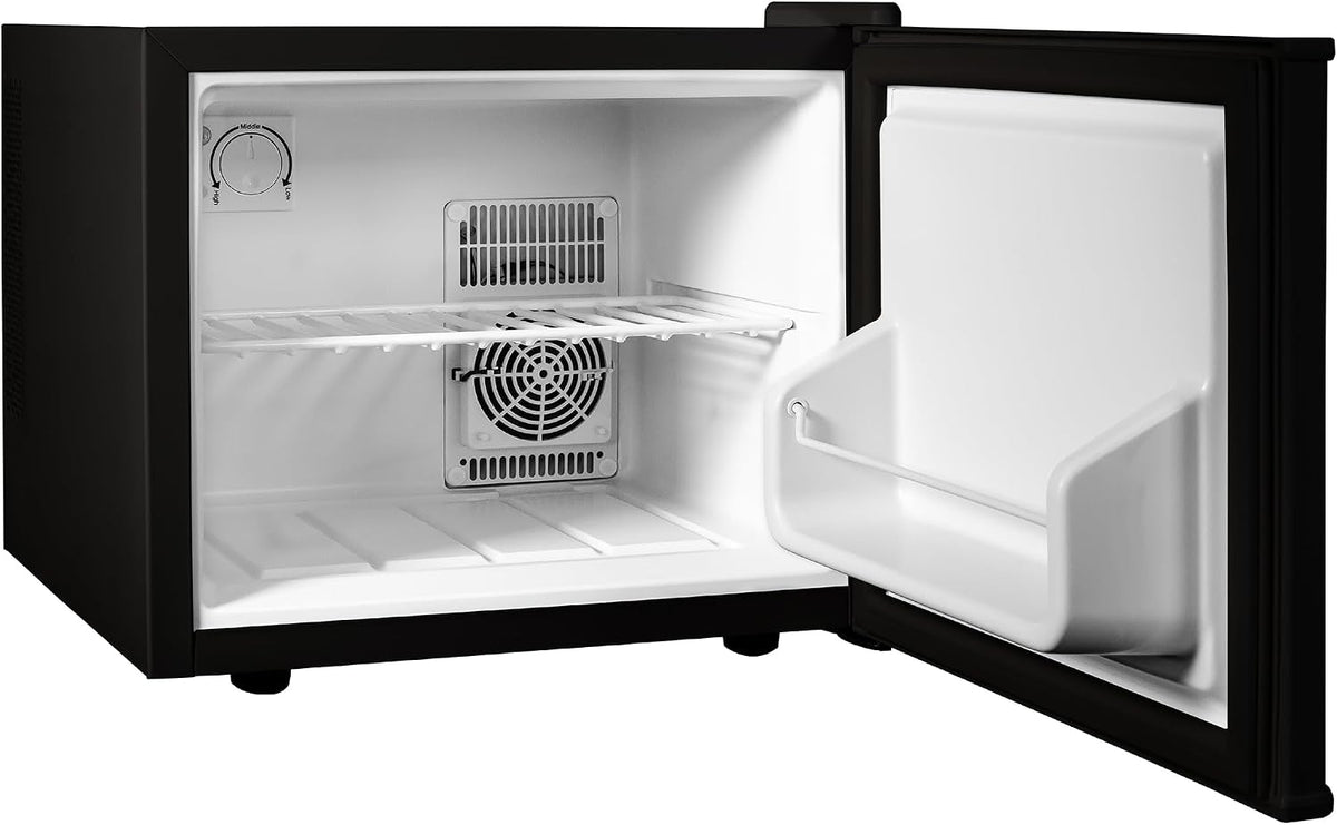 Russell Hobbs Quiet Mini Cooler 17L Thermoelectric for Drinks with Adjustable Thermostat, Portable in Black, Compact For Bedroom, Home, Caravan, Car RH17CLR1001B
