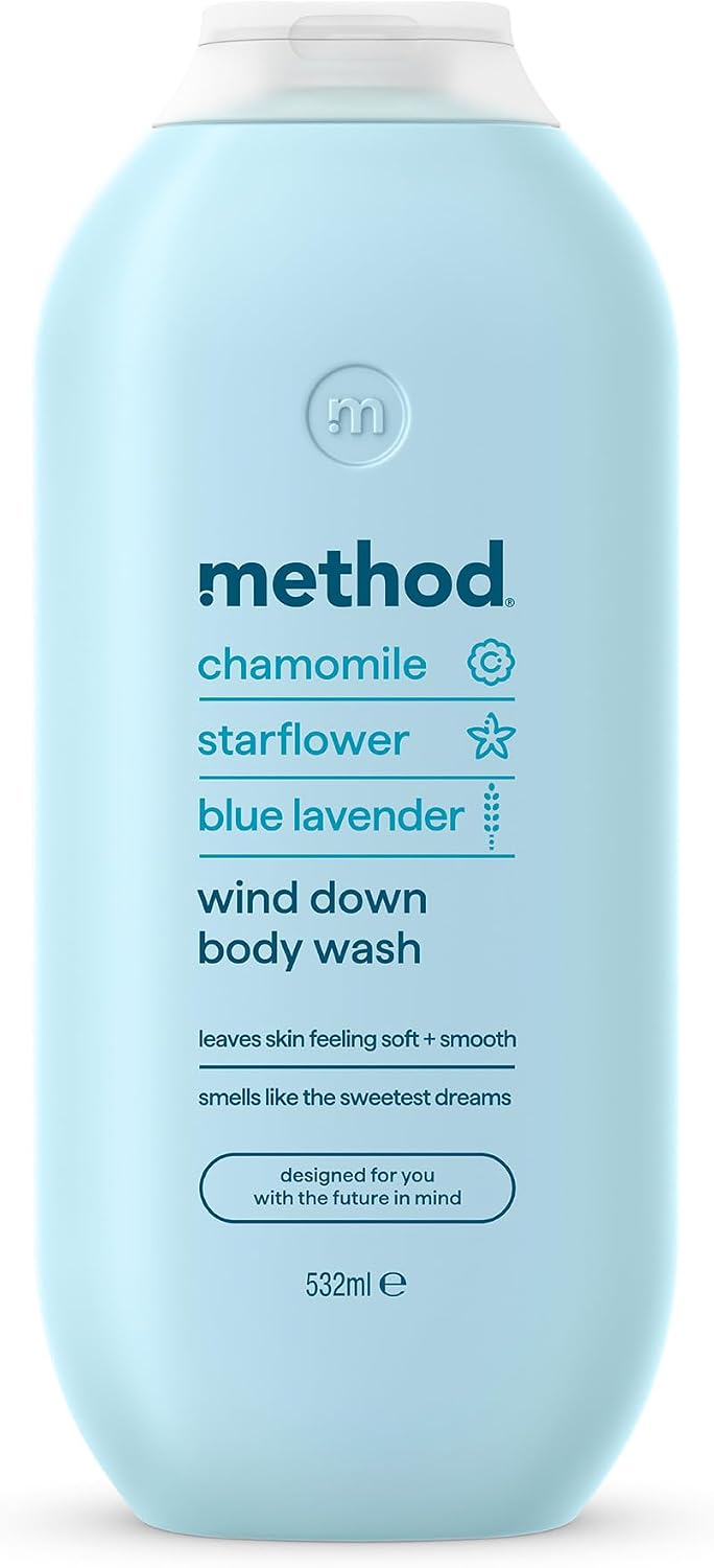 Method Wind Down Body Wash, Chamomile & Blue Lavender, Shower Gel, 532ml