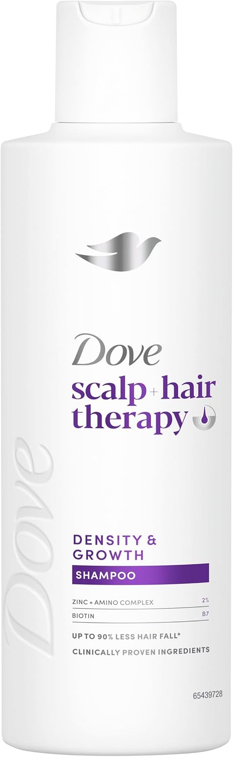 Dove scalp + hair therapy Density & Growth¹ Shampoo hair care with Amino Complex, Zinc and Biotin for up to 90% less hair fall* 250 ml