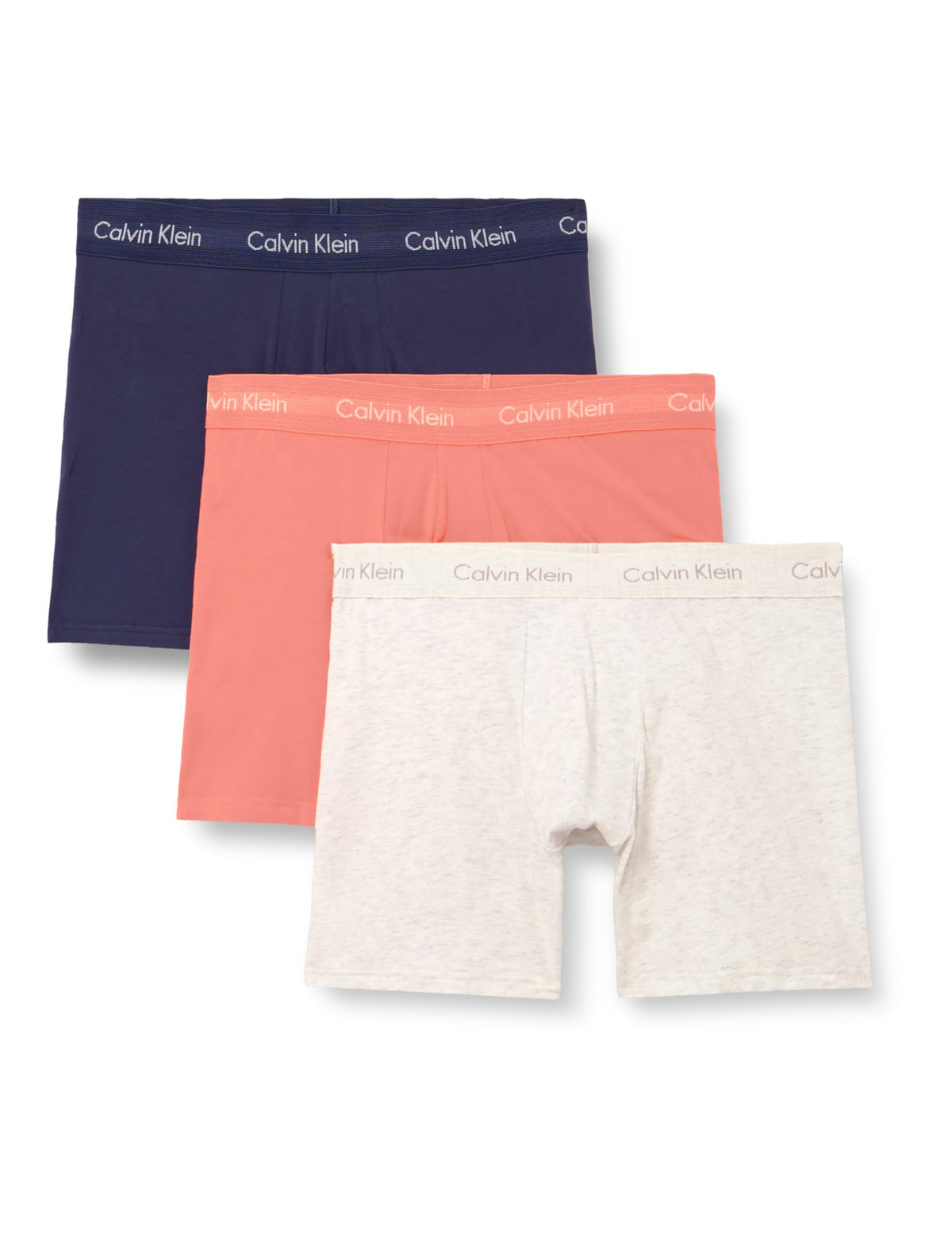 Calvin Klein Men’s 3 Pack Boxer Briefs with Logo Waistband