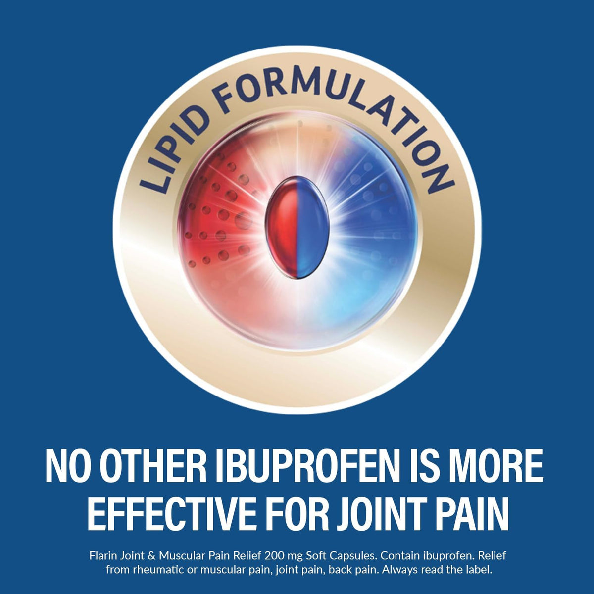 Flarin Joint & Muscular Pain Relief, 200mg Ibuprofen, 16 Soft Capsules