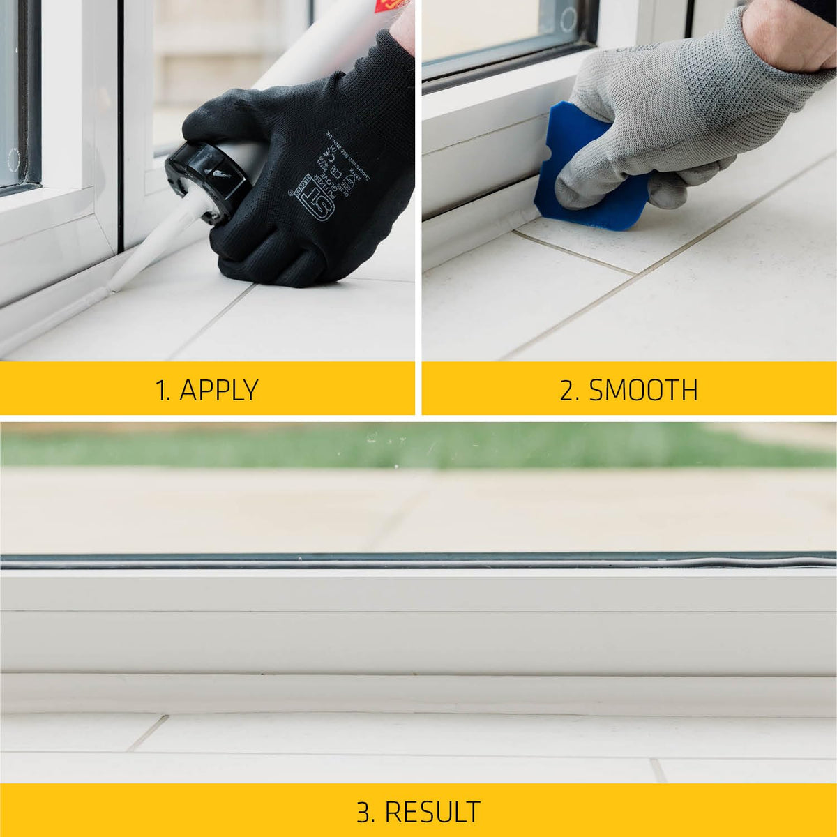 Sika Caulk Once Premium Quality Acrylic Caulk – Highly Flexible – Fast Drying – White – 295ml