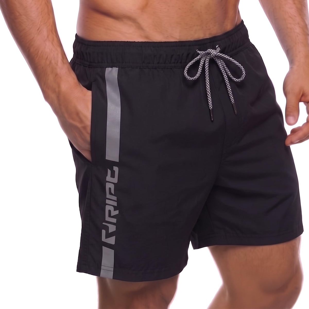 RIPT Men’s Quick Dry Swim Shorts Mesh Lining Drawstring UV 50 Beach Trunks
