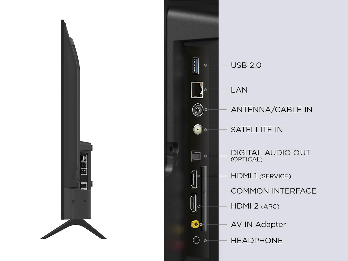 TCL 32SF560-UK 32 Inch Full HD QLED HDR Smart TV with Fire TV Press & Ask Alexa, Metallic Bezel-Less Design