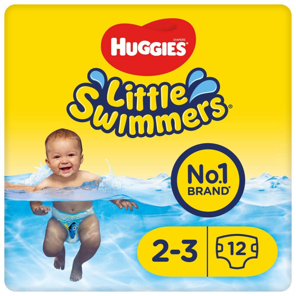 Huggies Little Swimmers, Swim Nappies, Size 5-6 - 33 Pants - Maximum Protection Swimming Nappies with Leak Guards - All-Round Stretchy Waistband