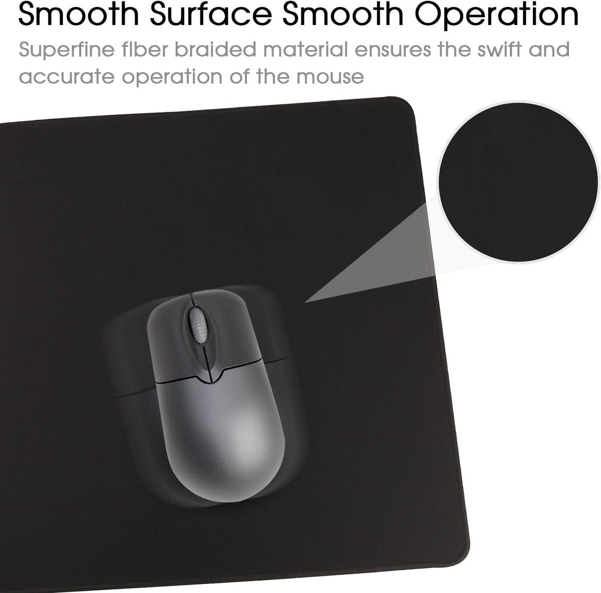 Gaming Mouse Mat/Large Mouse Pad 900 x 400 x 3mm / XXL mouse pad/large size | improved precision and speed | rubber base for stable grip on smooth surfaces | non-slip (90x40 Black)
