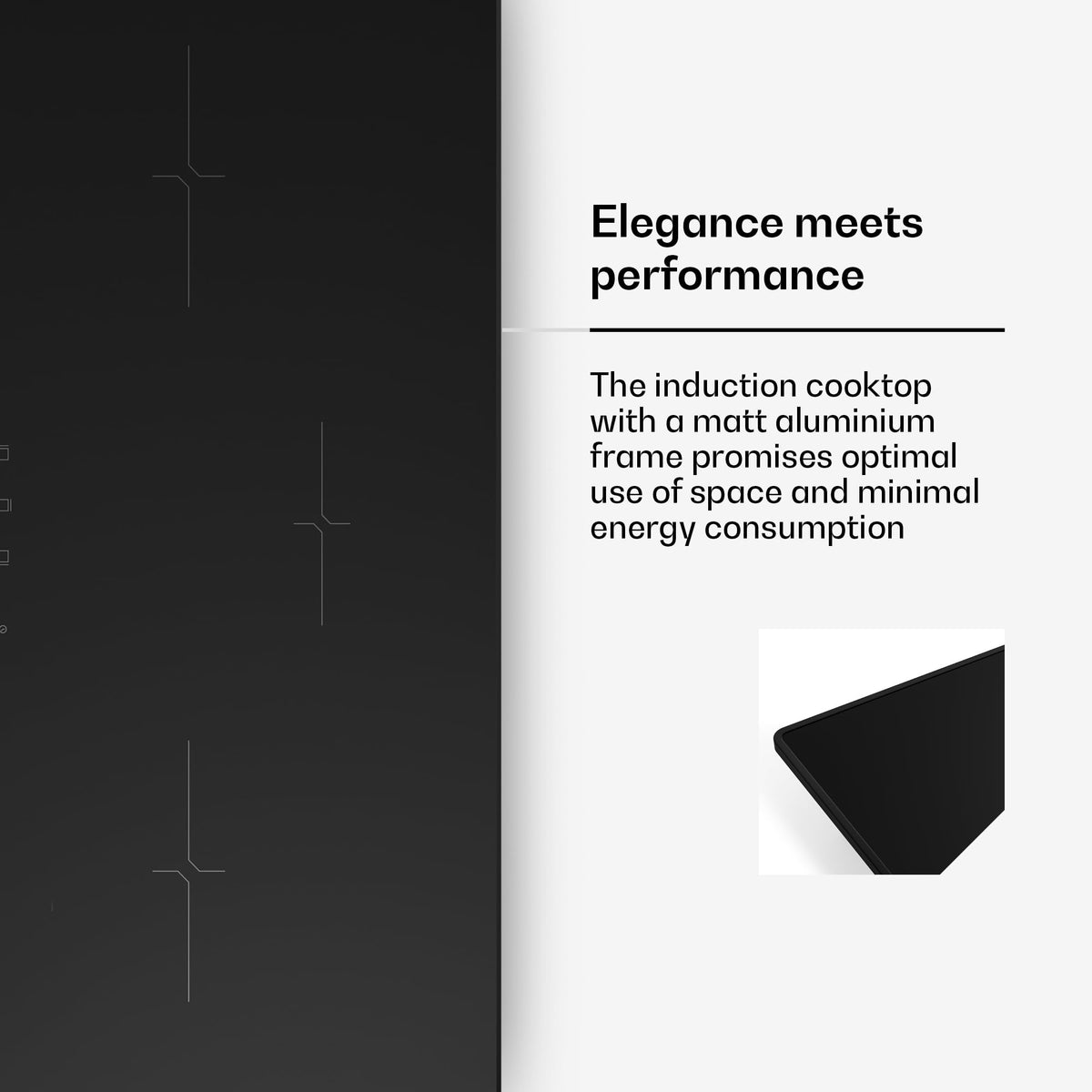 Klarstein Velaire Induction Hob 90 cm – 5 Zone Cooktop 7200W, Touch Slider, 9 Power Levels, 2 Flex Zones, Residual Heat Indicator