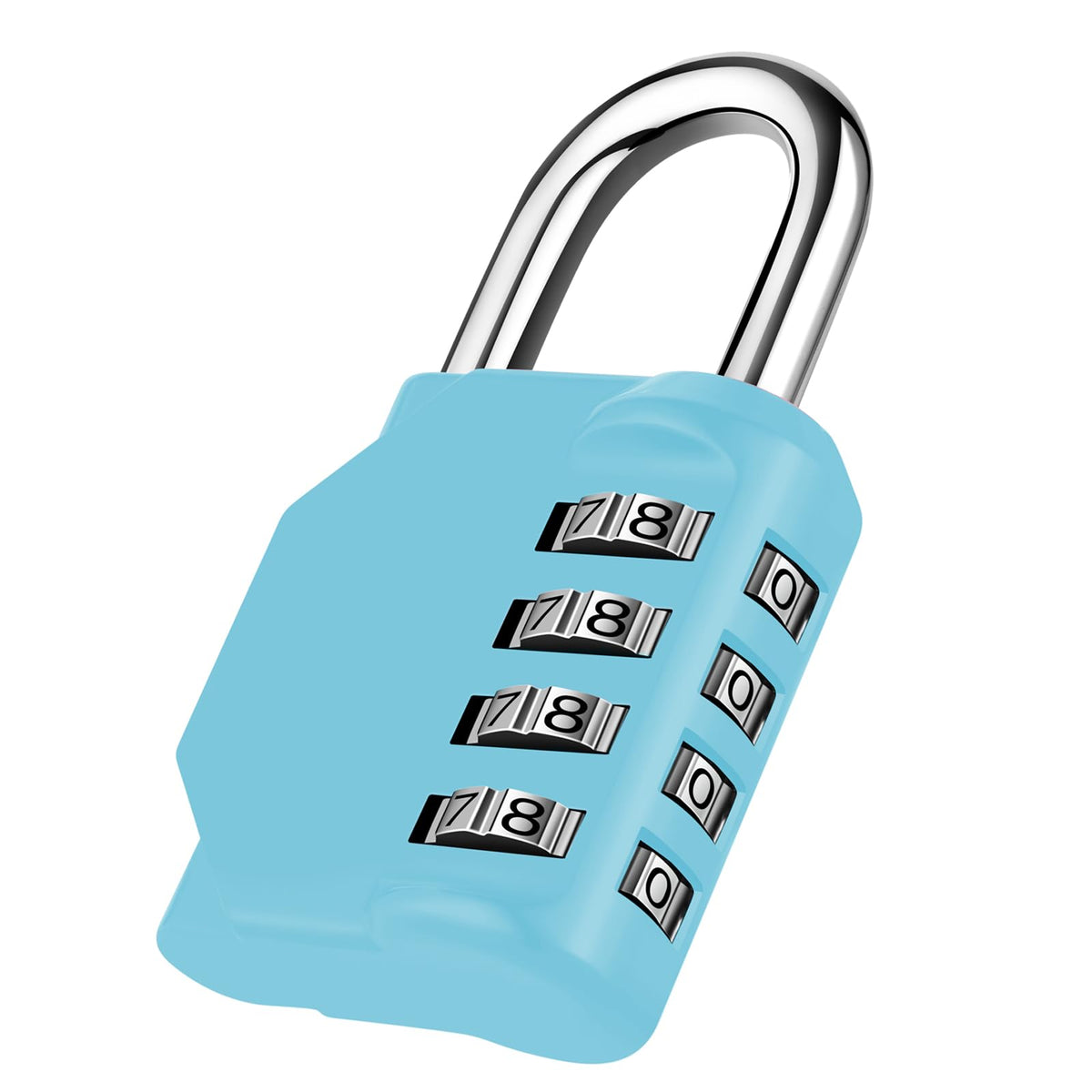 NAGE Padlocks with Code, Combination Lock 4 Digit Gym Locker (1P, Red)