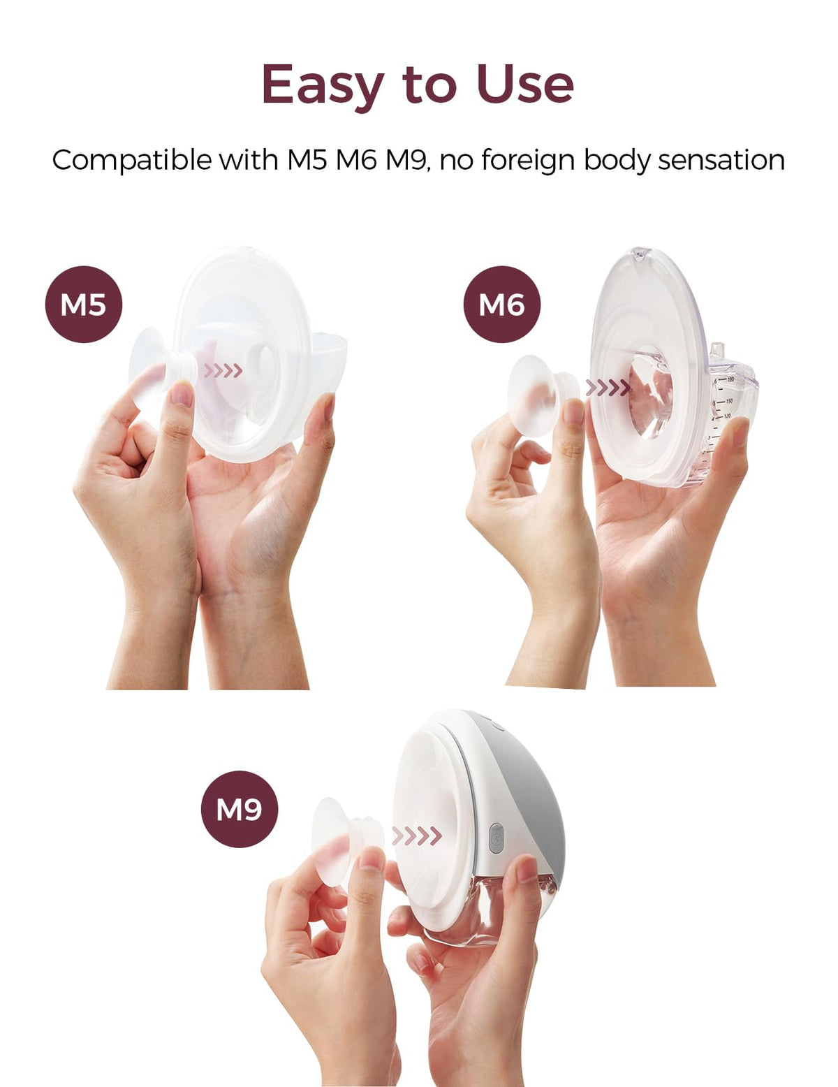 Momcozy Full Set Collector Cup Only Compatible with Momcozy M5 NOT for Others. Original M5 Breast Pump Replacement Accessories (160ml, with Double-Sealed Flange 24mm)