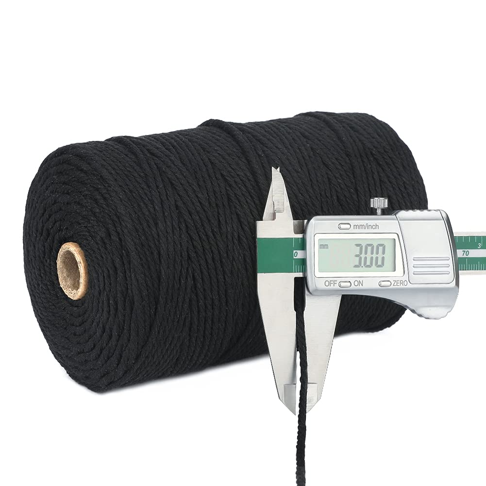 jijAcraft 4MM White Macrame Cord: 100M Cotton String Twine for Crafts