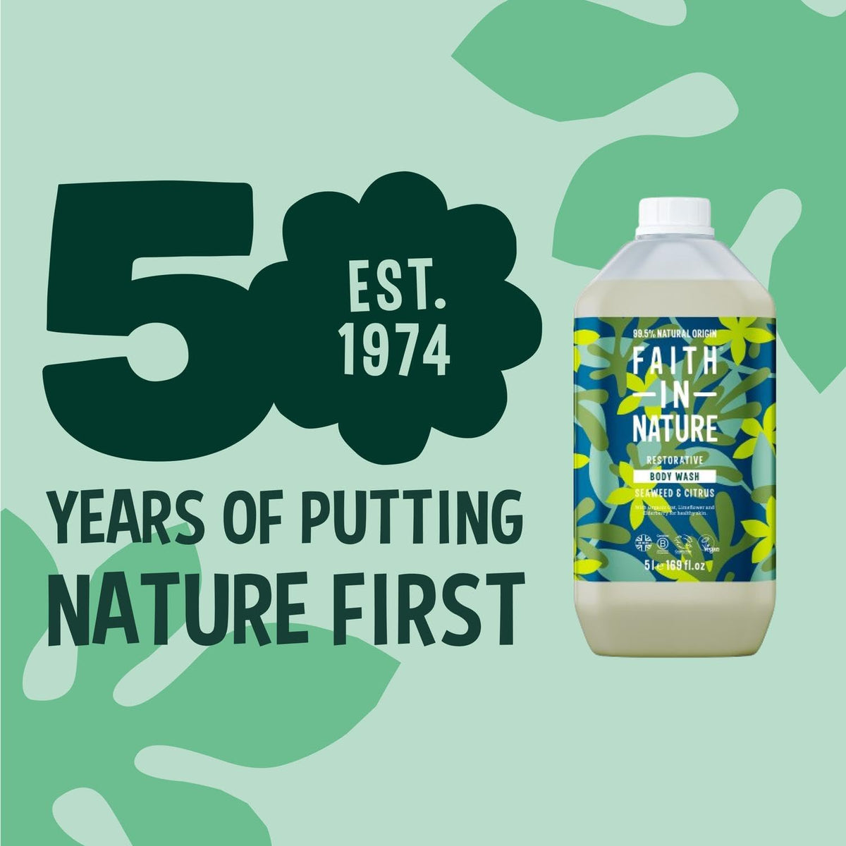Faith In Nature Natural Fragrance Free Body Wash, Sensitive, Vegan and Cruelty Free, No SLS or Parabens, 400 ml