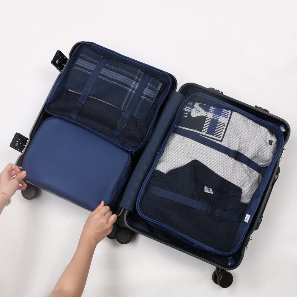 OSDUE Packing Cubes for Suitcase, 8PCS Thickening Travel Organiser Packing Bags Lightweight Travel Accessories Organizers Essentials Clothes Shoes Cosmetics Toiletries Storage Bags