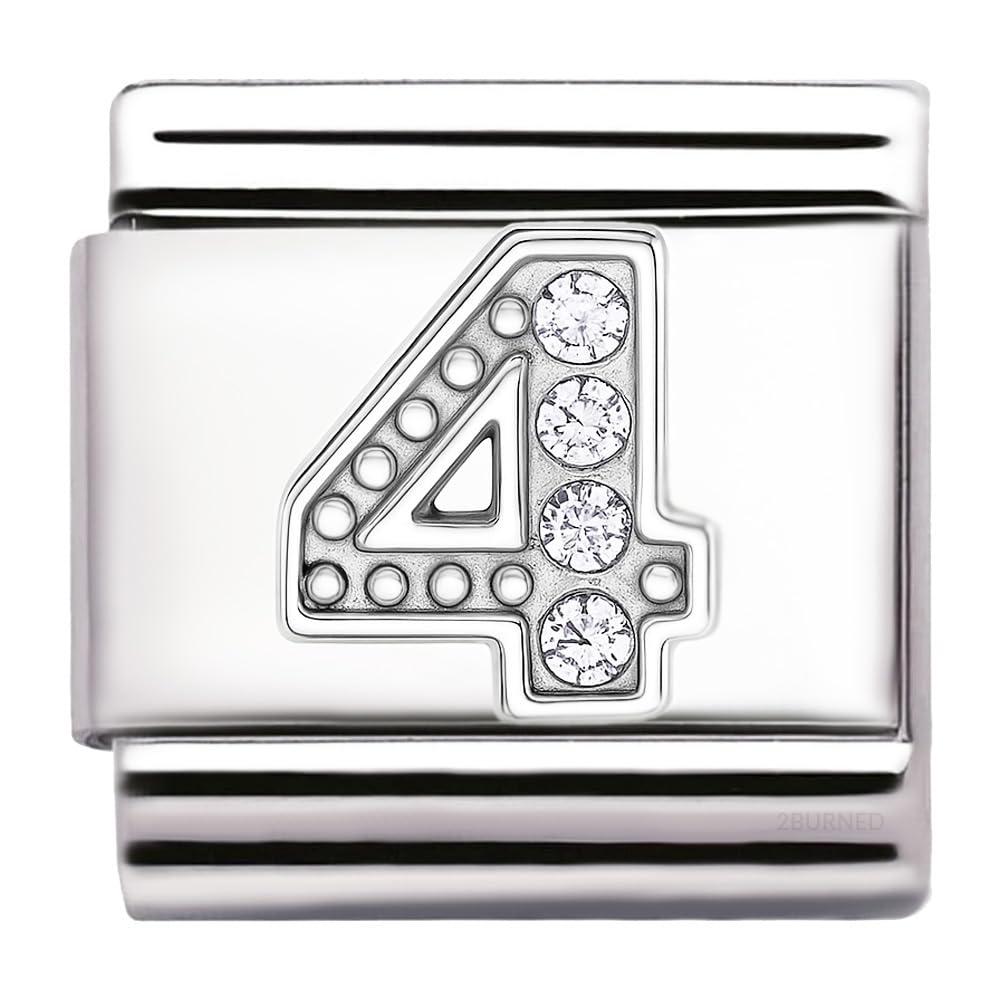 Italian Charm Link Number Birthday Milestones fit 9mm bracelet