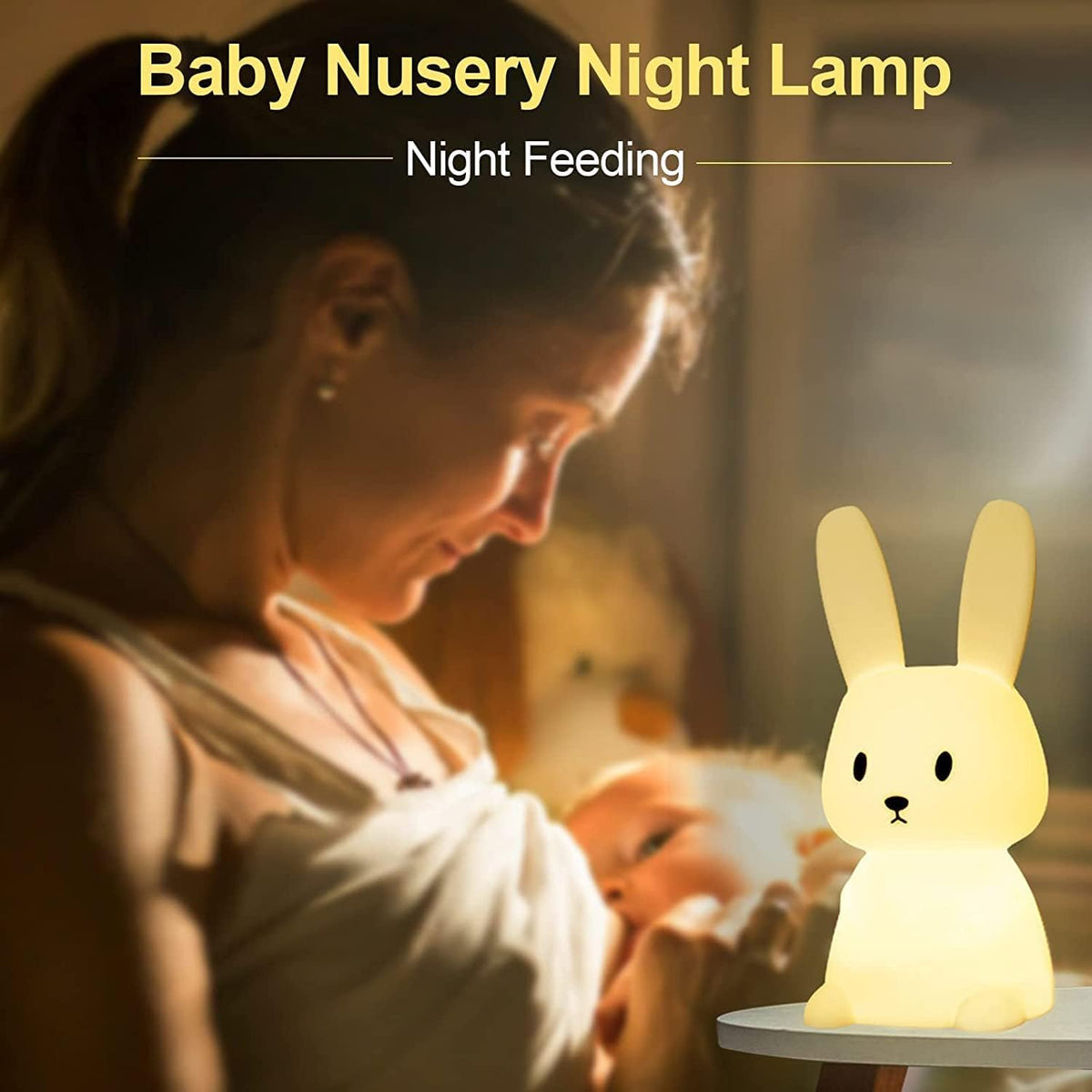 ZKLiLi Cat Night Light for Kids,Cute Night Lamp for Nursery,Squishy Silicone Touch Lights Portable, Gift for Birthday and Christmas for Kids Baby Children (Battery Cat)