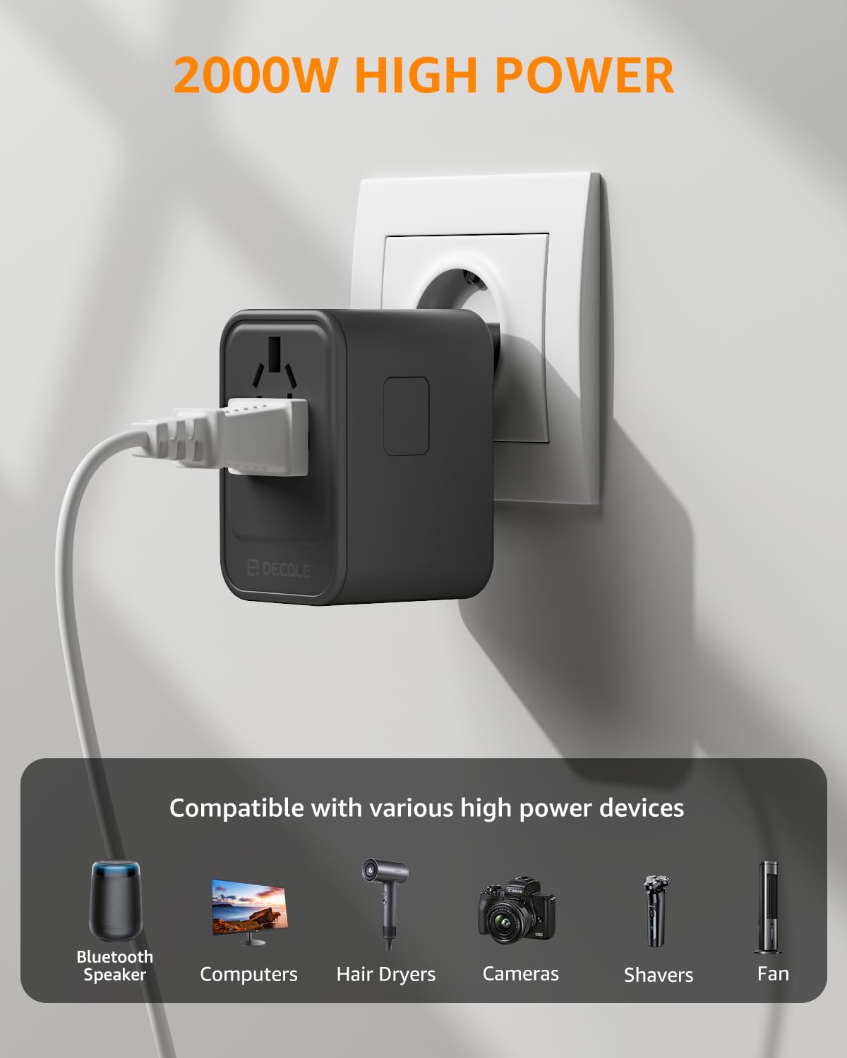 Universal Travel Adapter for International Travel - EU UK US AU JP