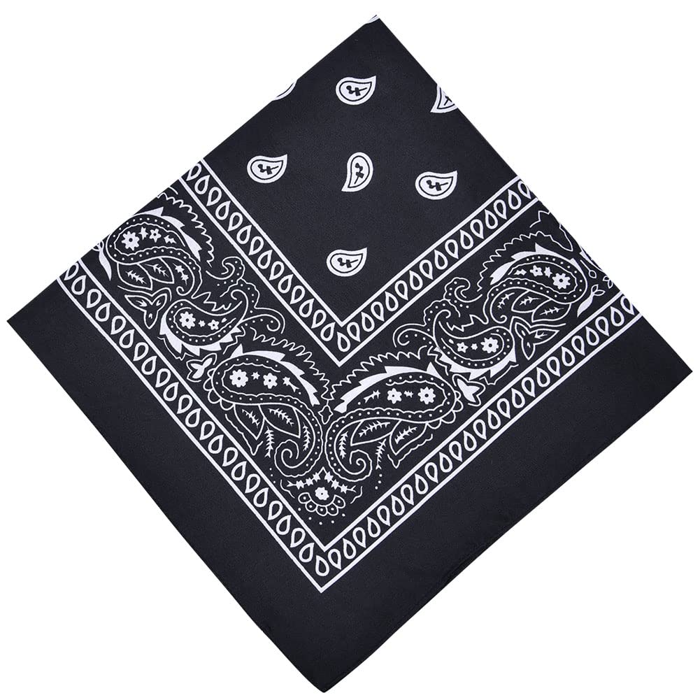 Aomig Bandana Head Scarf for Men and Women, Stylish Cowboy Headband Handkerchief, Multi-purpose Hair Scarf Paisley Print Unisex Headwraps, Bib Party Face Covering Headwear for Motorcycling
